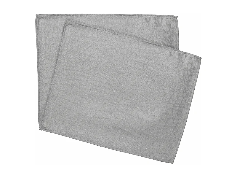 Lot de 2 sets de table 35x45 cm Jacquard 100% polyester LOUNGE perle