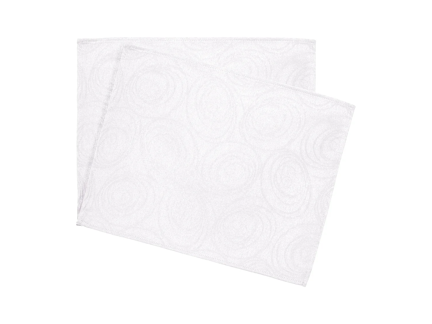 Lot de 2 sets de table 35x45 cm Jacquard coton SPIRALE blanc