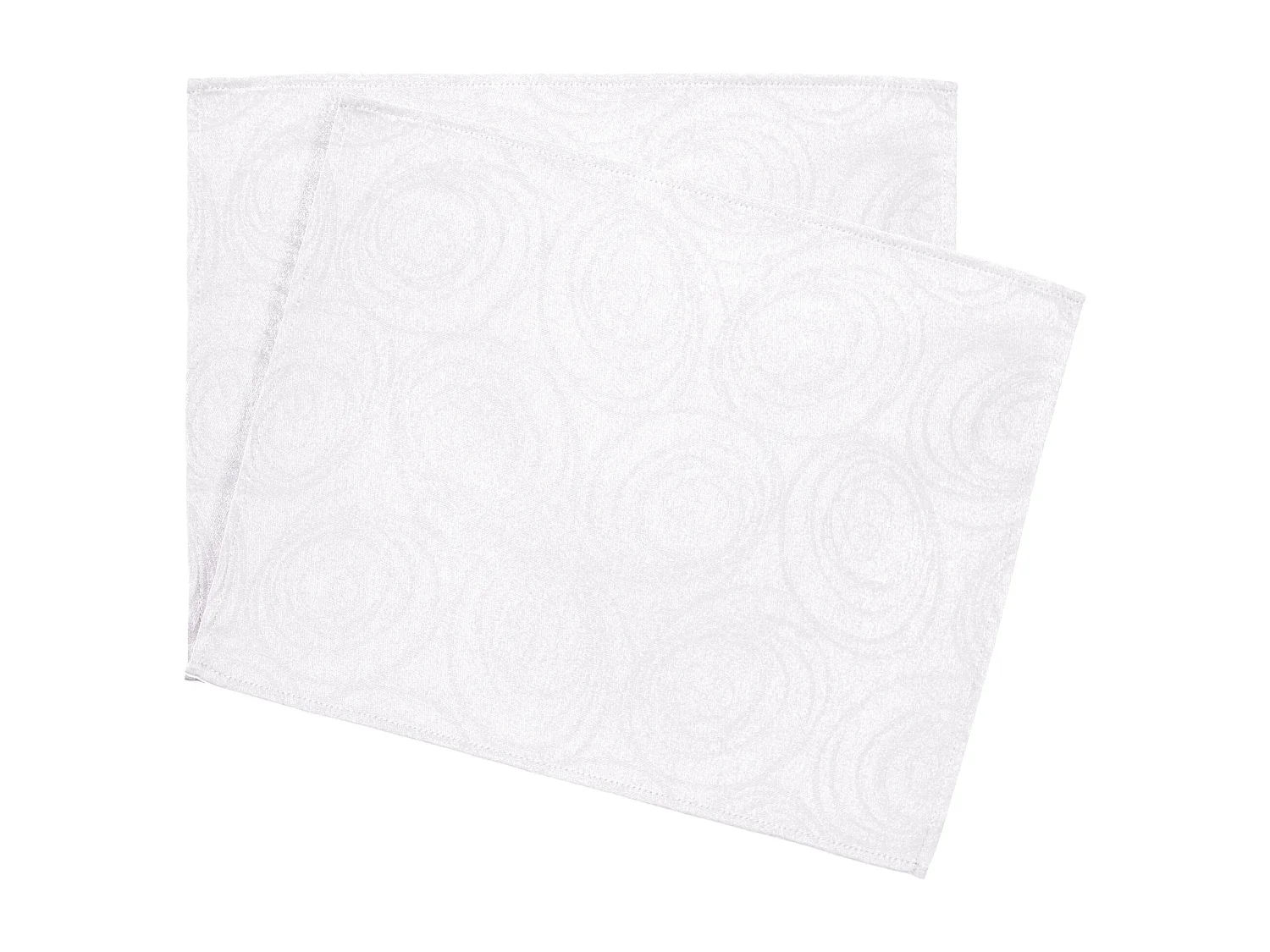 Lot de 2 sets de table 35x45 cm Jacquard coton SPIRALE blanc