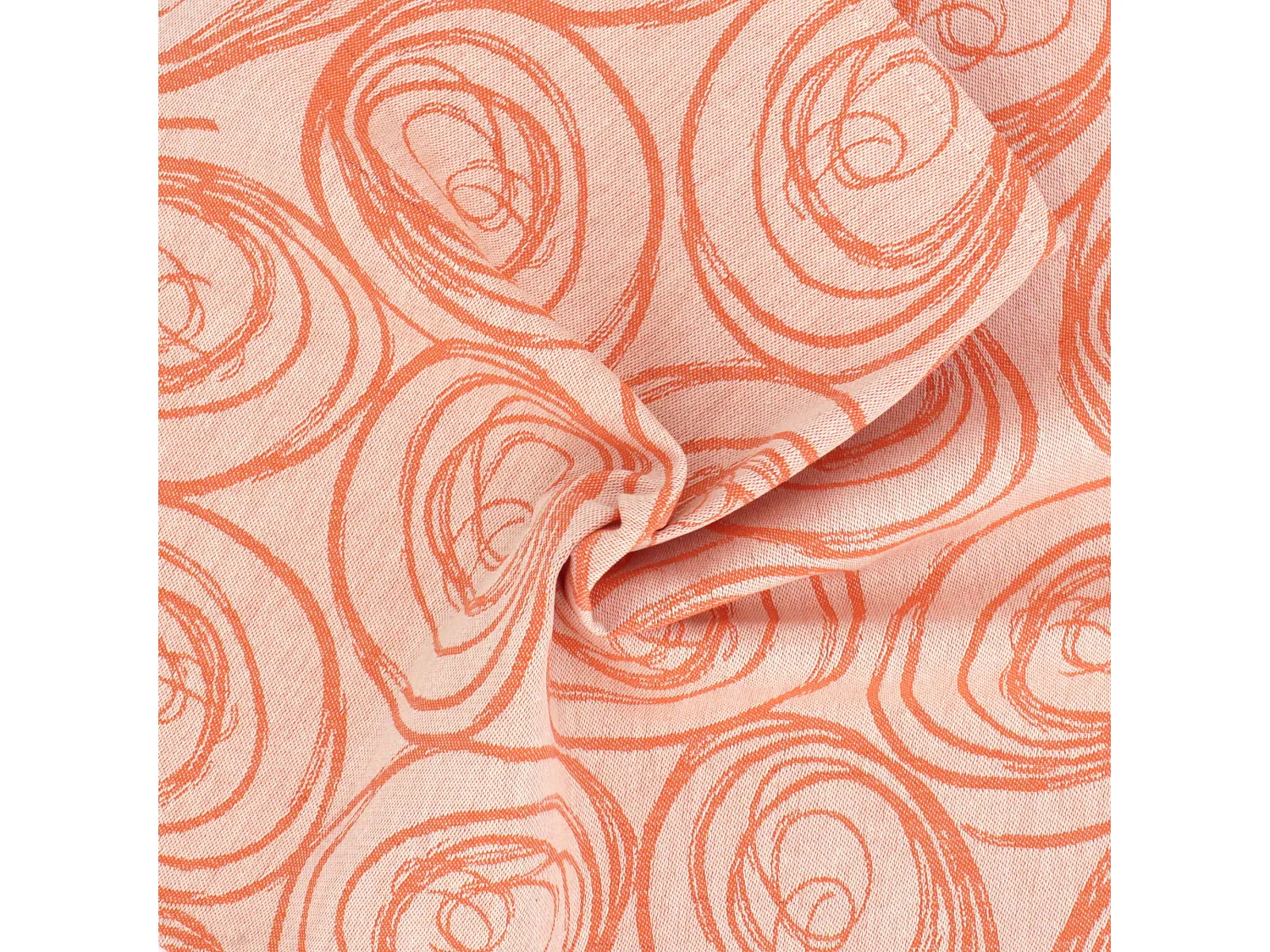 Lot de 2 sets de table 35x45 cm Jacquard coton SPIRALE orange papaye