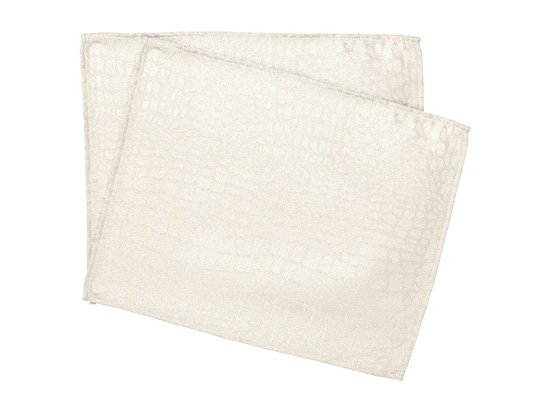 Lot de 2 sets de table 35x45 cm Jacquard 100% polyester LOUNGE ecru