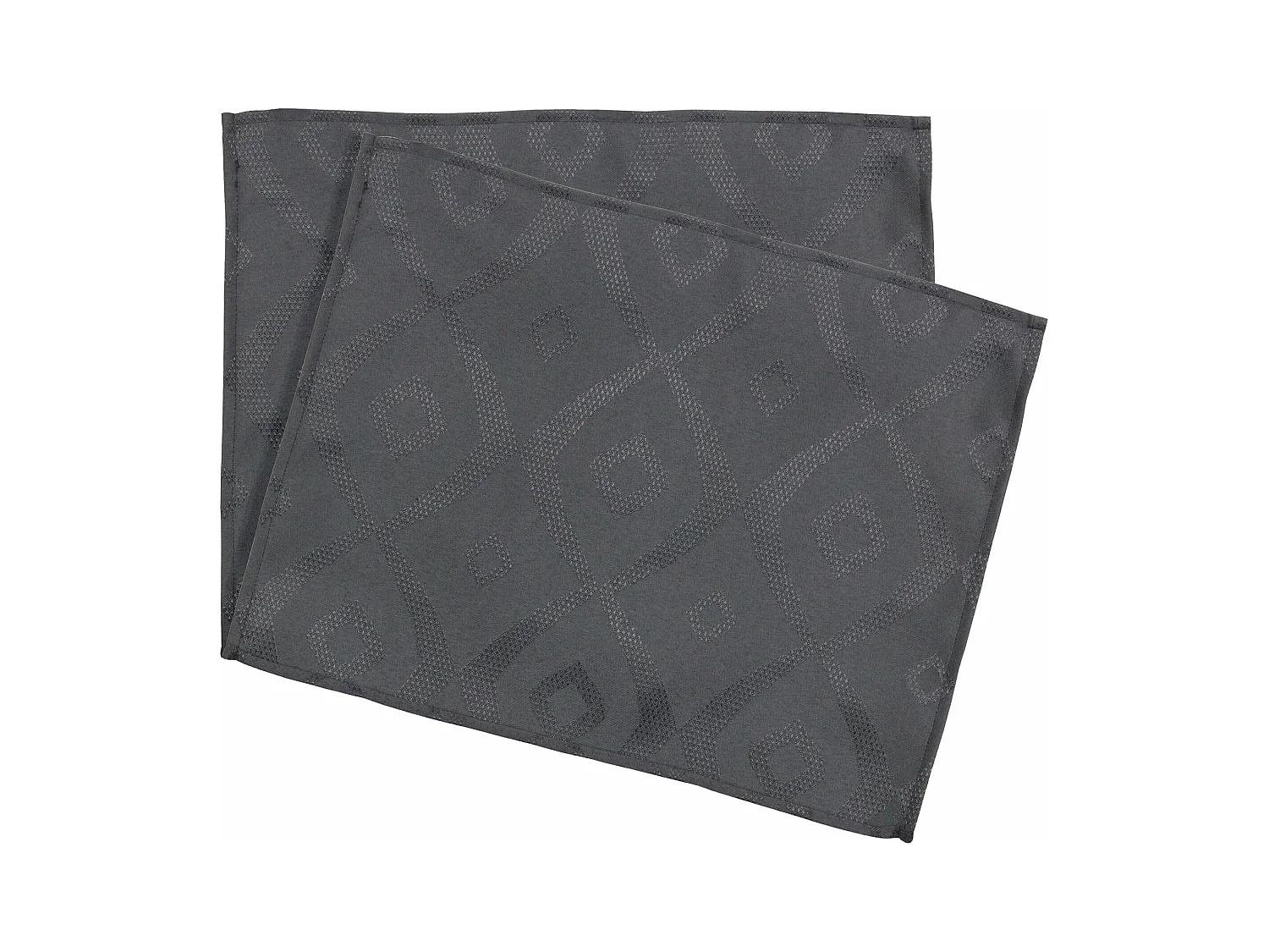 Lot de 2 sets de table 35x45 cm Jacquard 100% polyester BRUNCH anthracite