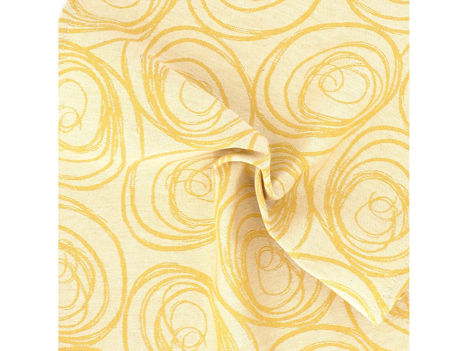 Lot de 2 sets de table 35x45 cm Jacquard coton SPIRALE jaune citron
