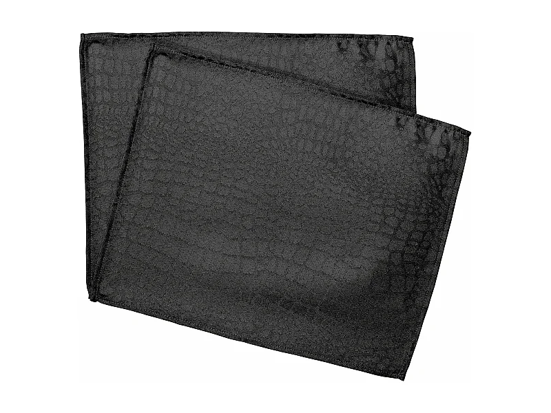 Lot de 2 sets de table 35x45 cm Jacquard 100% polyester LOUNGE noir