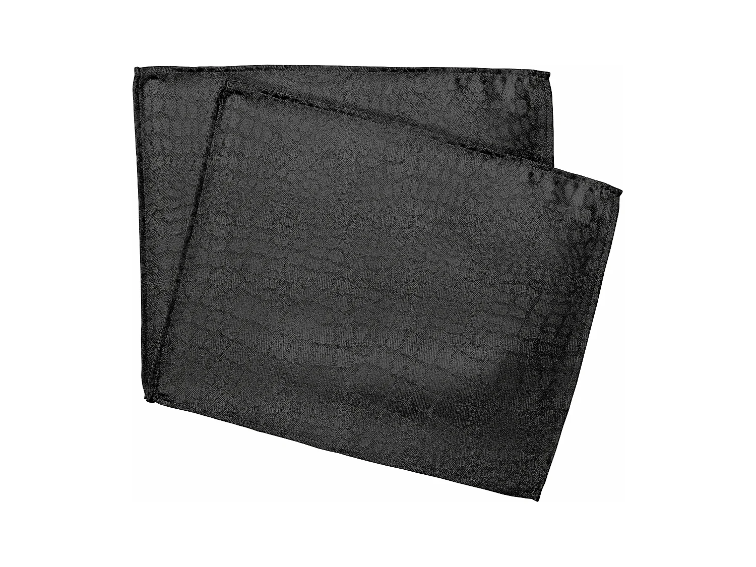 Lot de 2 sets de table 35x45 cm Jacquard 100% polyester LOUNGE noir