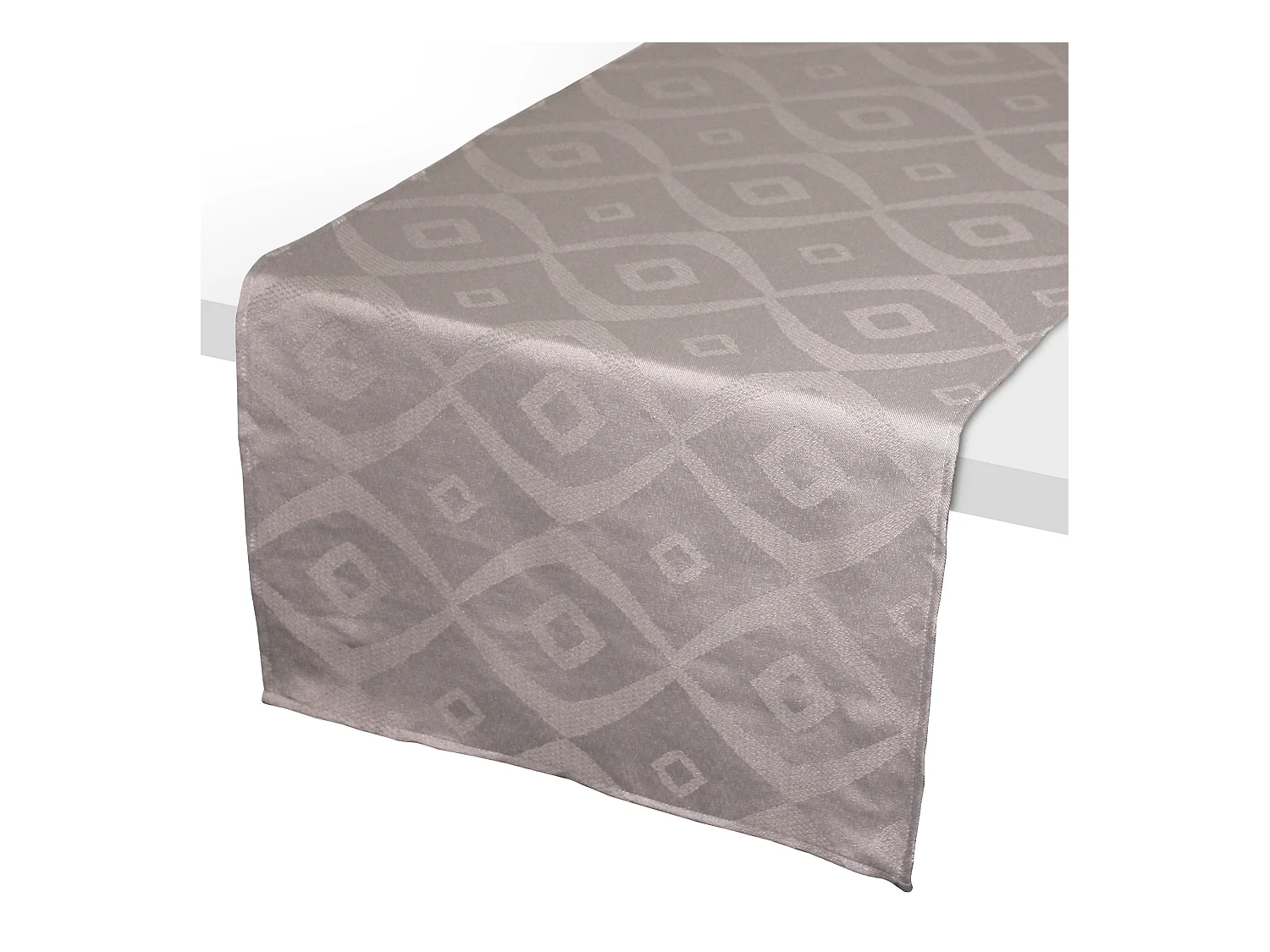 Chemin de table 45x150 cm Jacquard 100% polyester BRUNCH taupe