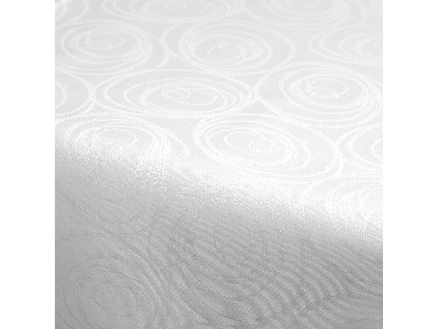 Chemin de table 45x150 cm Jacquard coton SPIRALE blanc