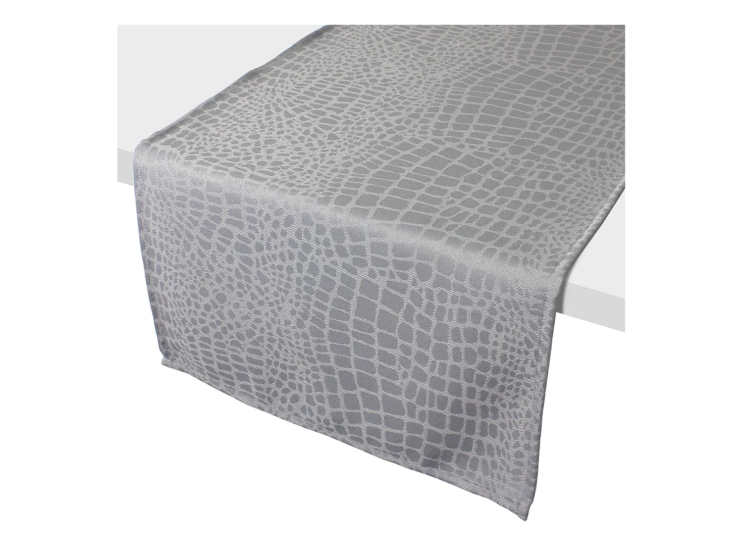 Chemin de table 45x150 cm Jacquard 100% polyester LOUNGE perle