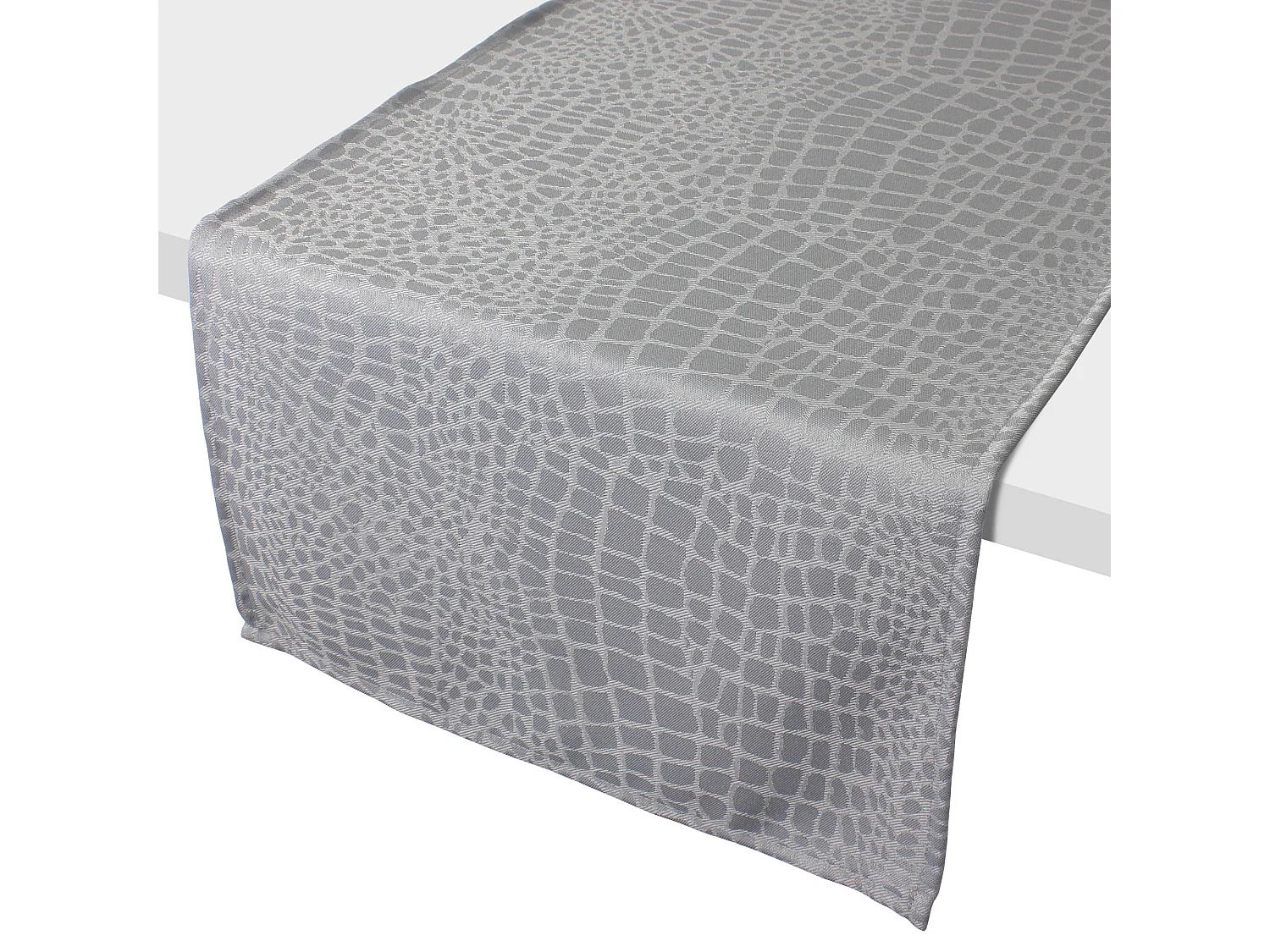 Chemin de table 45x150 cm Jacquard 100% polyester LOUNGE perle