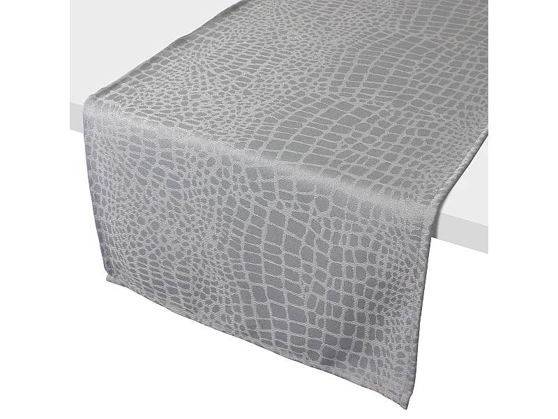 Chemin de table 45x150 cm Jacquard 100% polyester LOUNGE perle