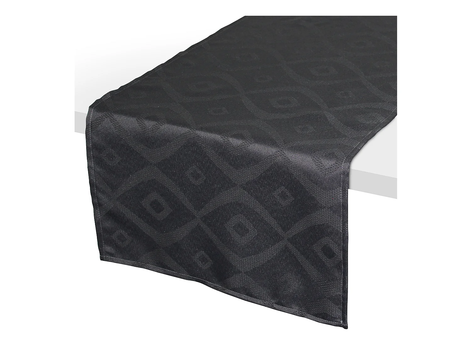 Chemin de table 45x150 cm Jacquard 100% polyester BRUNCH anthracite
