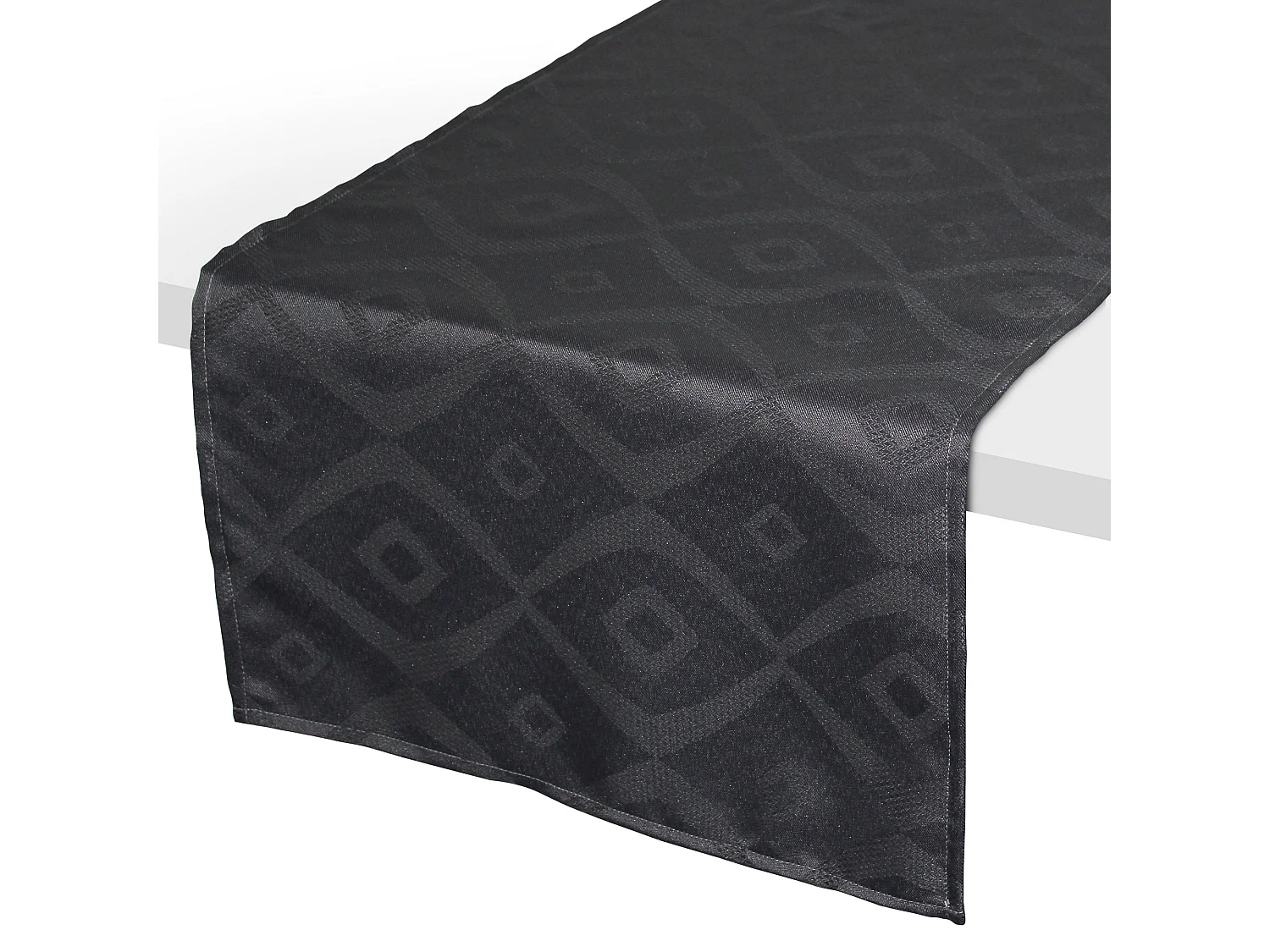 Chemin de table 45x150 cm Jacquard 100% polyester BRUNCH anthracite
