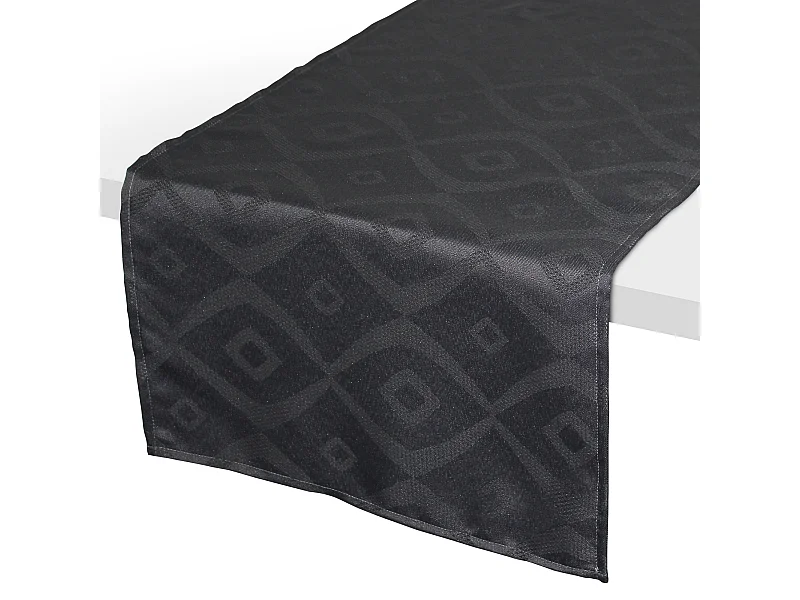 Chemin de table 45x150 cm Jacquard 100% polyester BRUNCH anthracite
