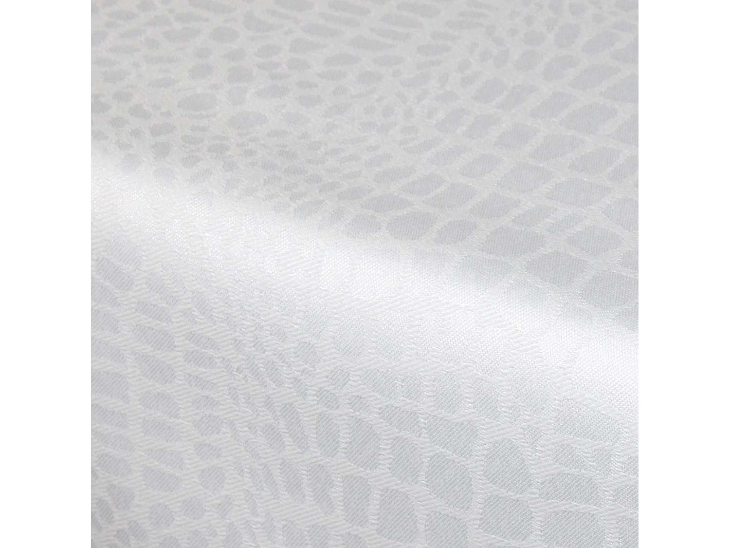 Chemin de table 45x150 cm Jacquard 100% polyester LOUNGE blanc