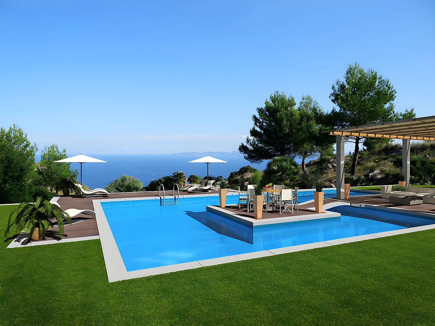 Tappeto erboso sintetico "VERDI 3" - 1 x 3 m x H 30 mm - Verde (3 colori)