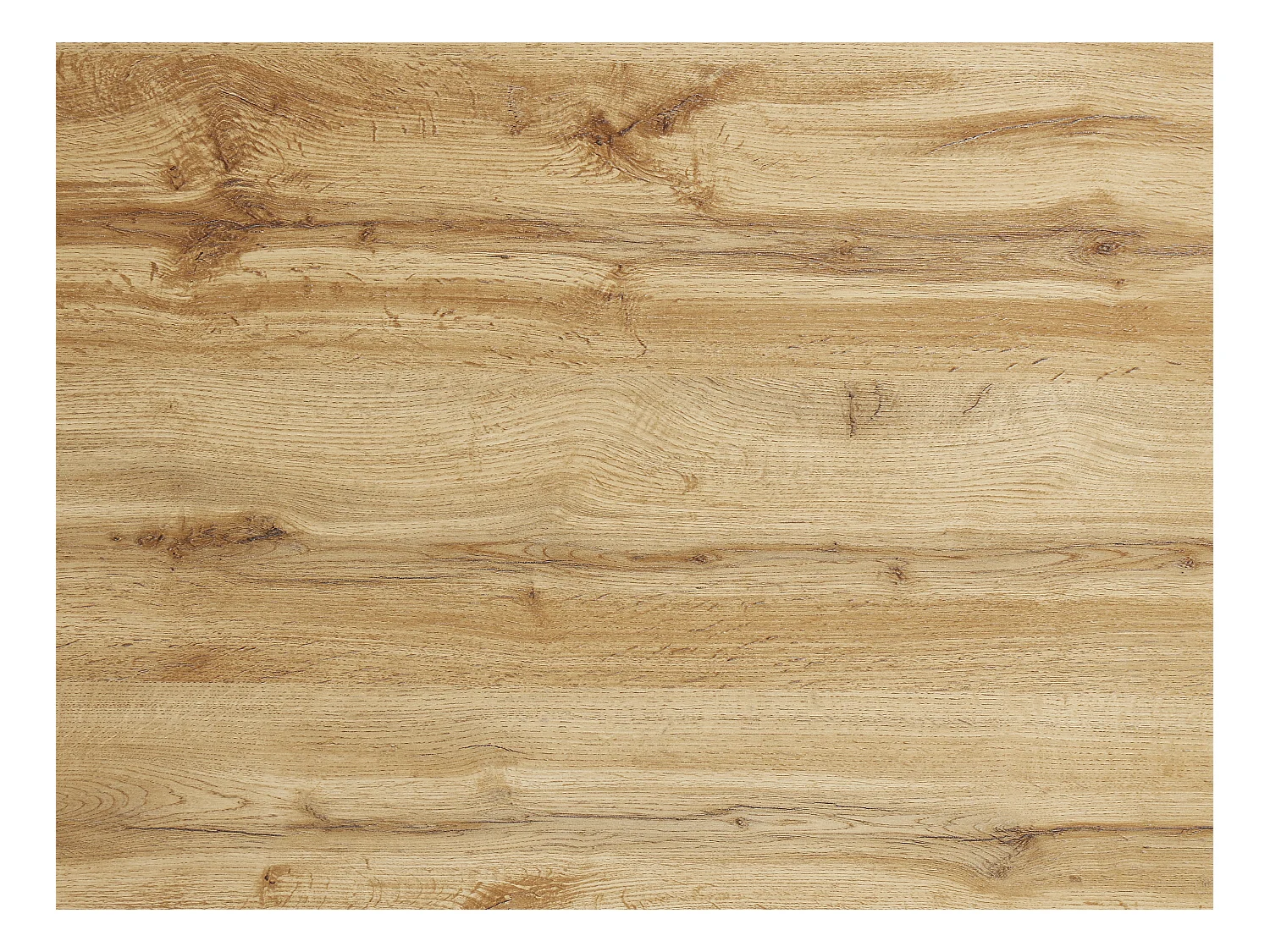 Table à manger extensible 6 à 10 personnes en MDF et métal - Naturel et noir - VITENO