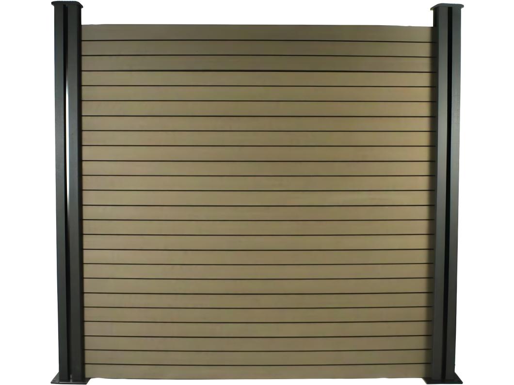 Kit Composiet Hekwerk 1.6 x 1.2m met Gratis Bevestiging - Elegant Bruin en Weerbestendig