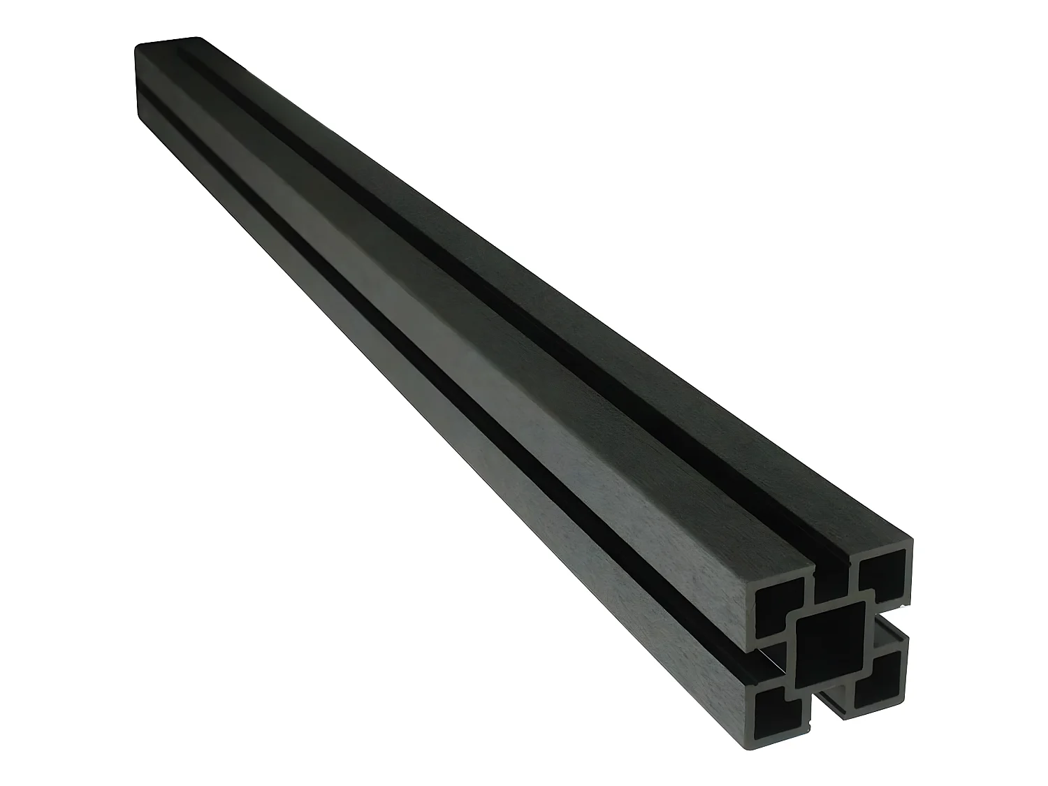 Kit Clôture 4.8 x 1.2 m composite - Kit de fixation offert - Gris