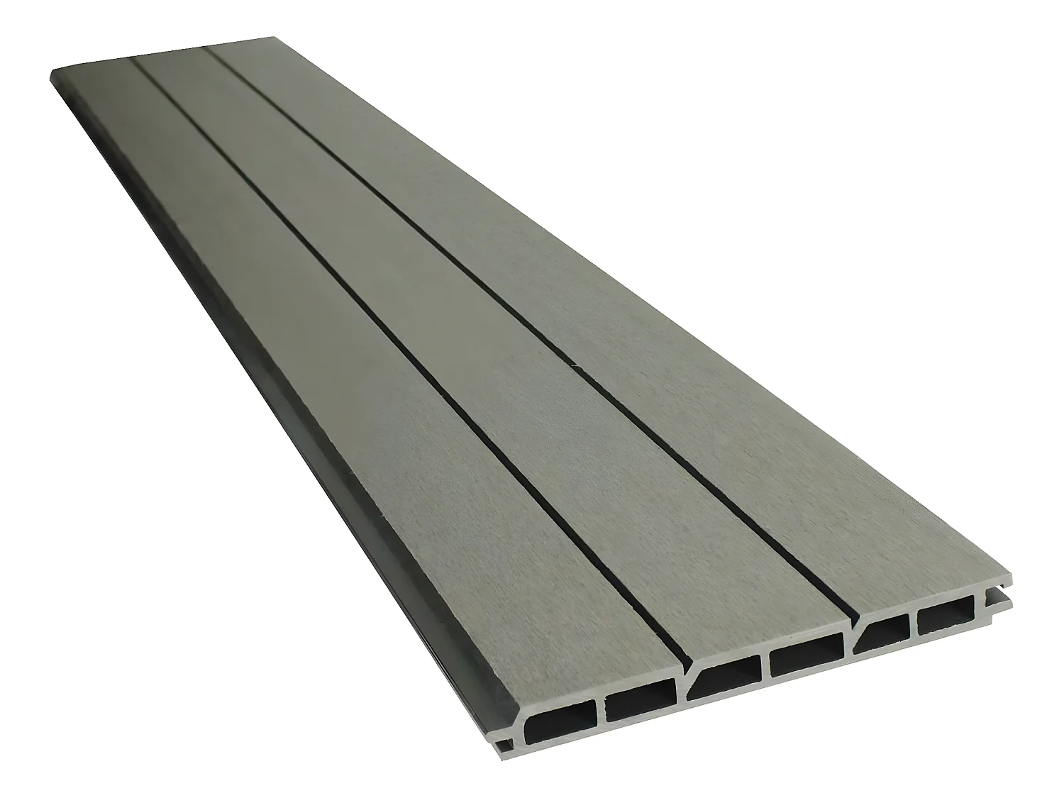 Kit Clôture 4.8 x 1.2 m composite - Kit de fixation offert - Gris