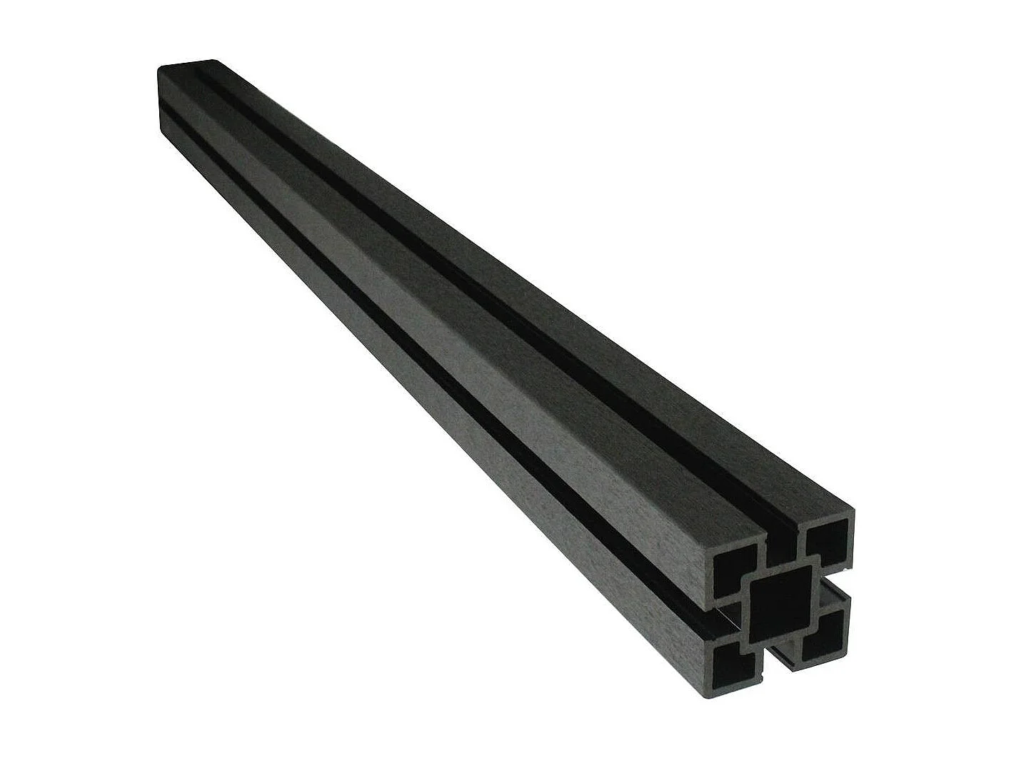 Kit Clôture 4.8 x 1.2 m composite - Kit de fixation offert - Gris