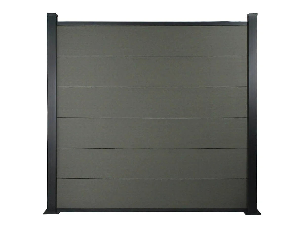 Set van 6 composiet schuttingplanken voor de tuin - Leisteen