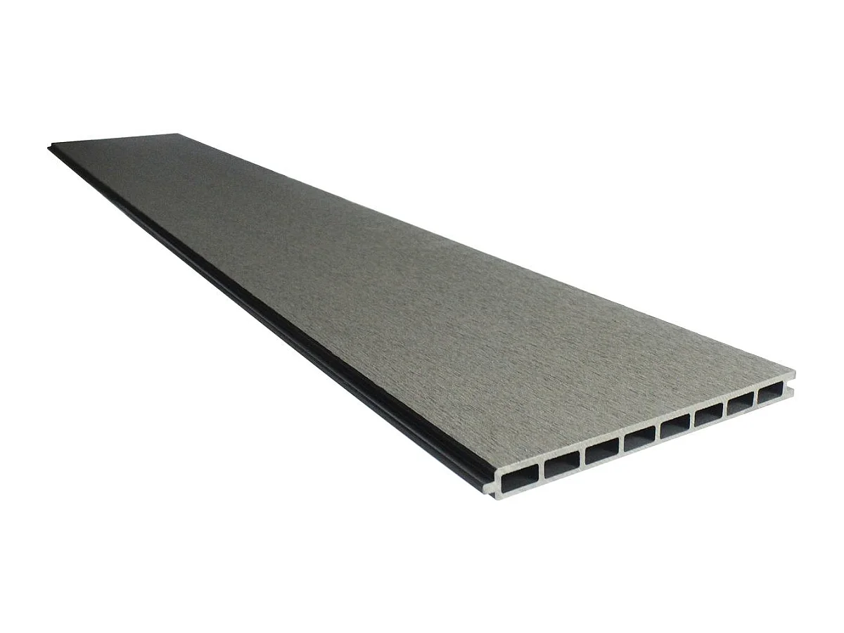 Set van 6 composiet schuttingplanken voor de tuin - Leisteen