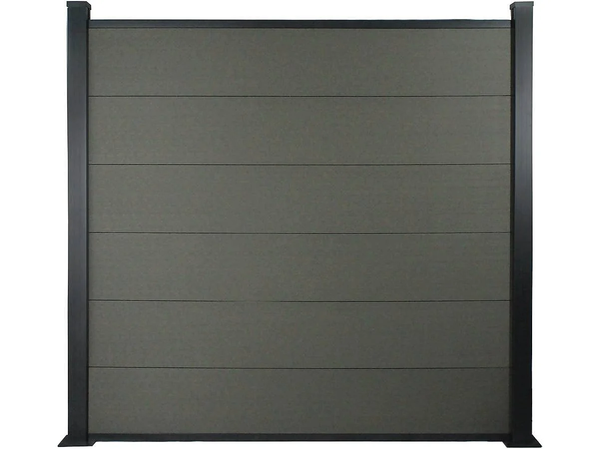 Set van 6 composiet schuttingplanken voor de tuin - Leisteen