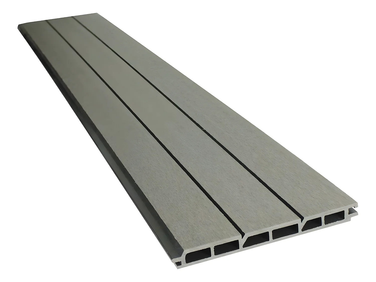 Lot de 6 lames composite de clôture - L160 cm x l25.8cm x ép. 2cm - Gris