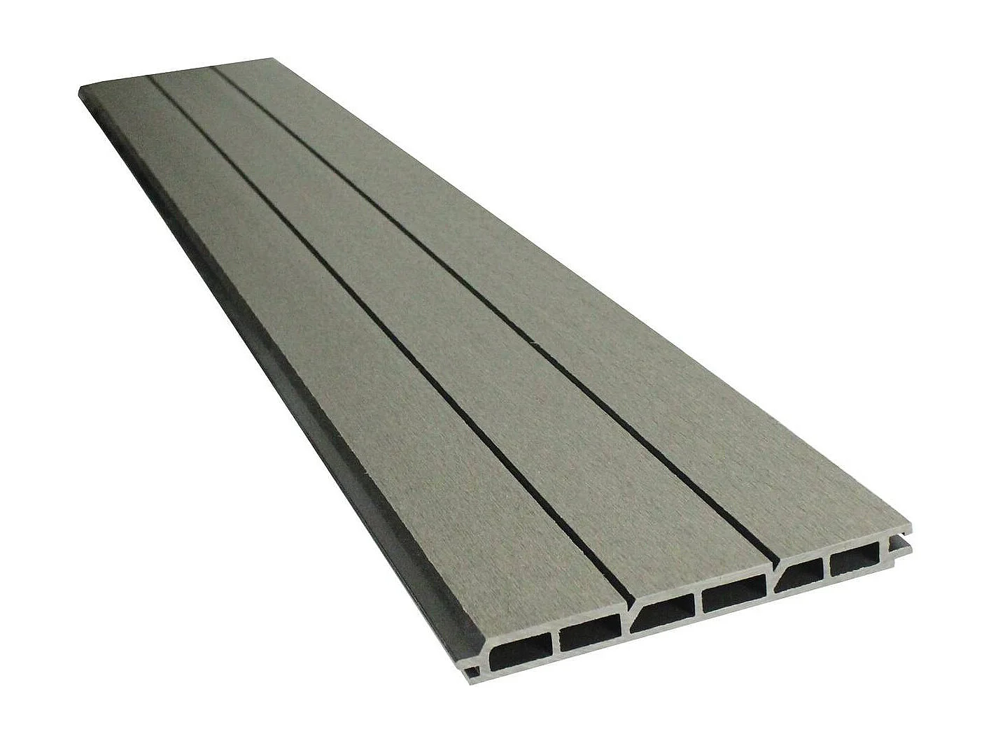 Set di 6 listelli per recinzione compositi + profilo di finitura composito - 1,60m - Grigio