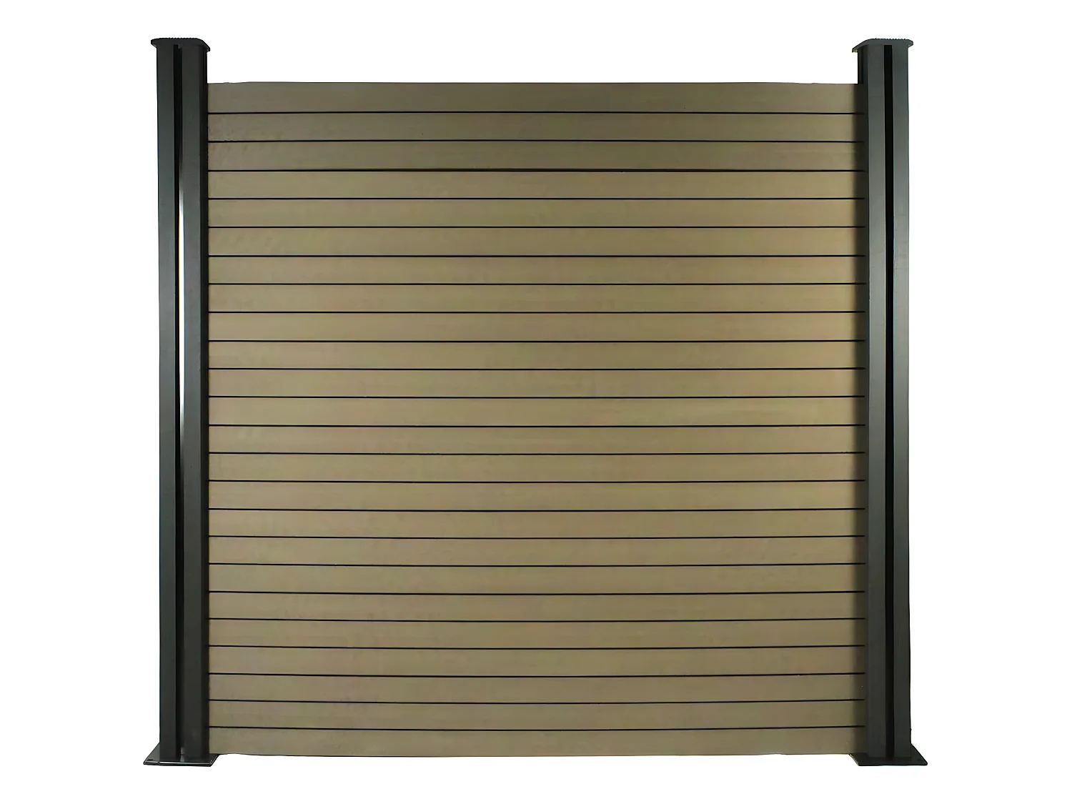 Set di 6 pannelli di recinzione in materiale composito - L160 cm x L25,8cm x 2cm di spessore - Terracotta