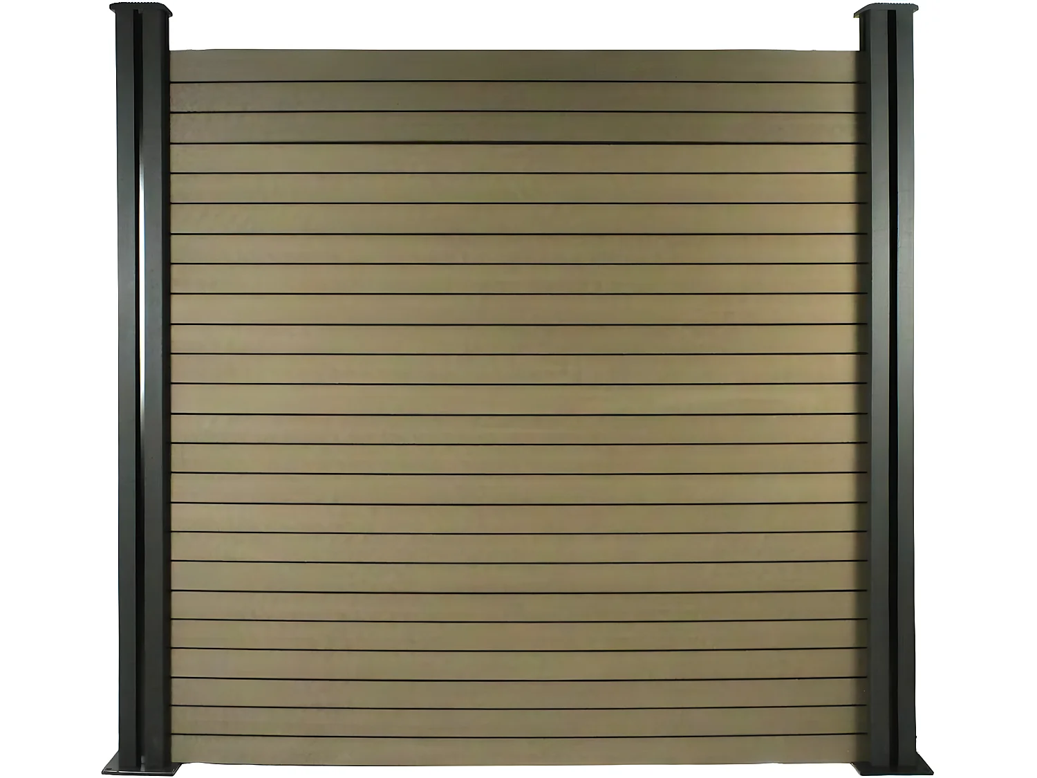 Lot de 6 lames composite de clôture - L160 cm x l25.8cm x ép. 2cm - Terracotta