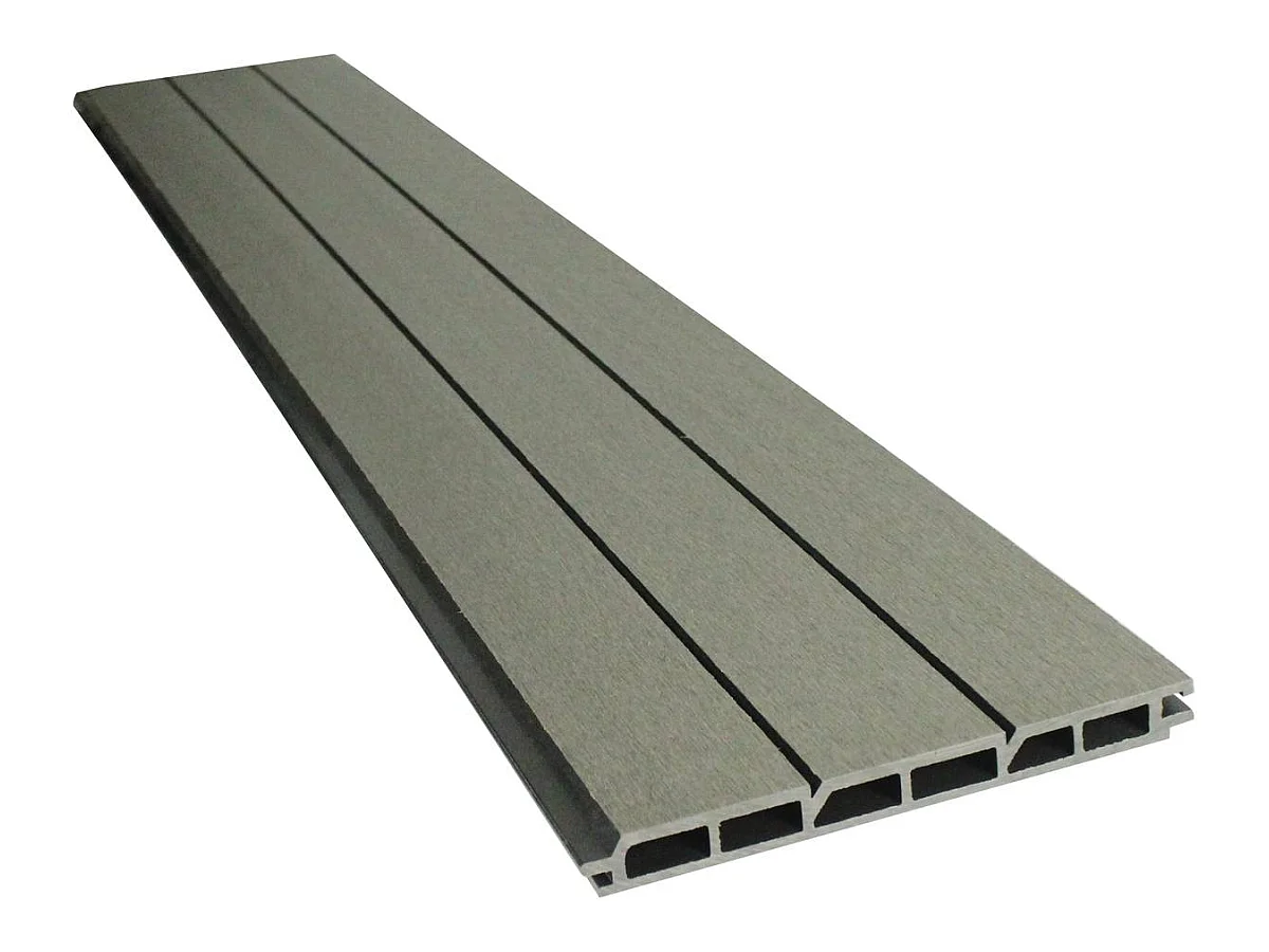 Kit Clôture 8 x 1.6m composite - Kit de fixation offert - Gris