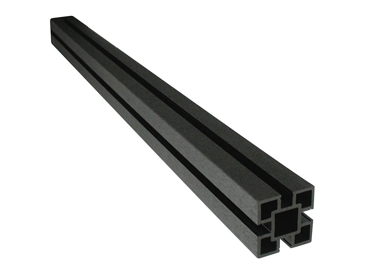 Kit Clôture 8 x 1.6m composite - Kit de fixation offert - Gris