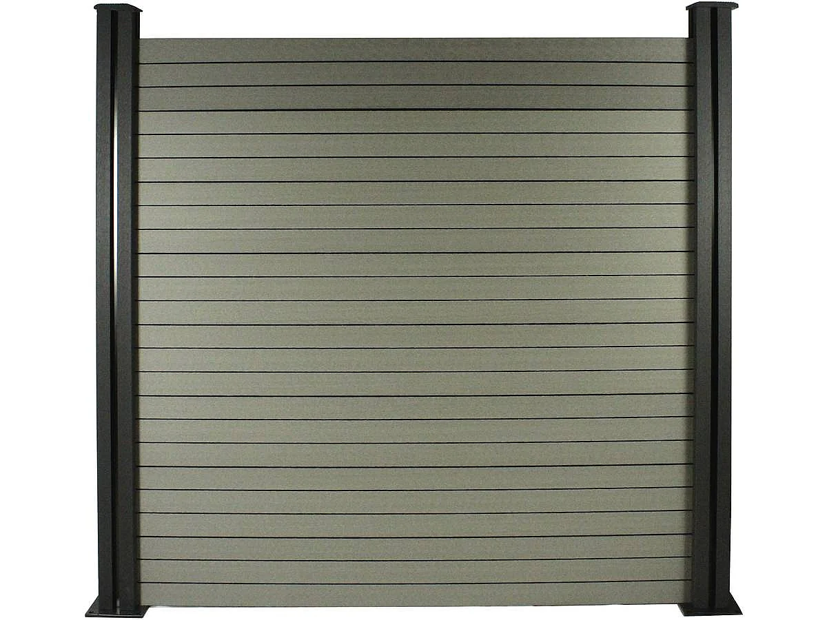 Kit di recinzione in composito da 8 m - Kit di montaggio gratuito - Grigio