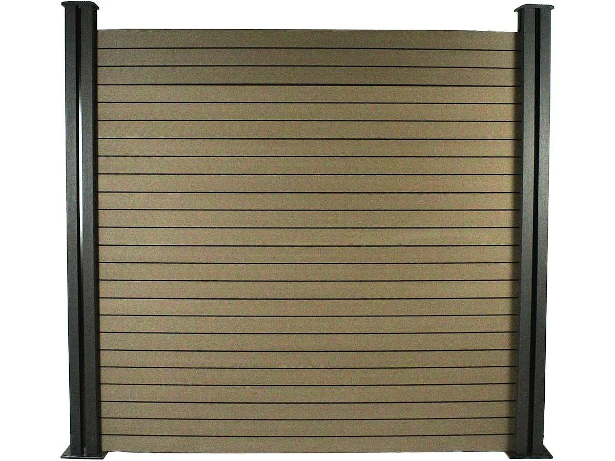 Kit Composiet Hekwerk Bruin 8 x 1.6m - Eenvoudige Installatie en Weerbestendig