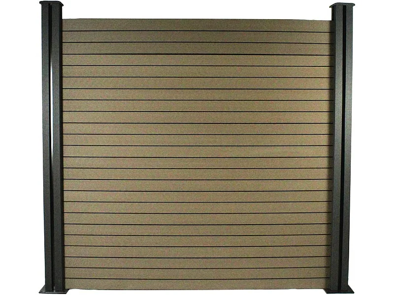 Verbundzaun-Set 8 x 1,6 m - Befestigungsset gratis - Braun