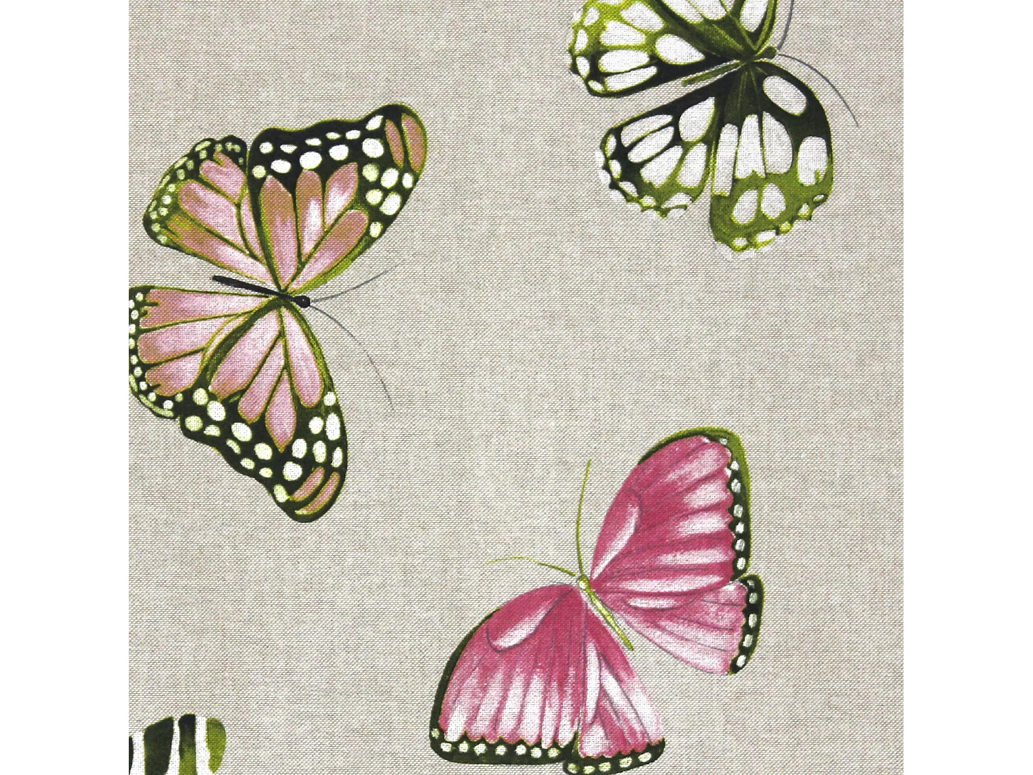 Housse de coussin 45x45 cm TERROSSA Papillons roses Polycoton