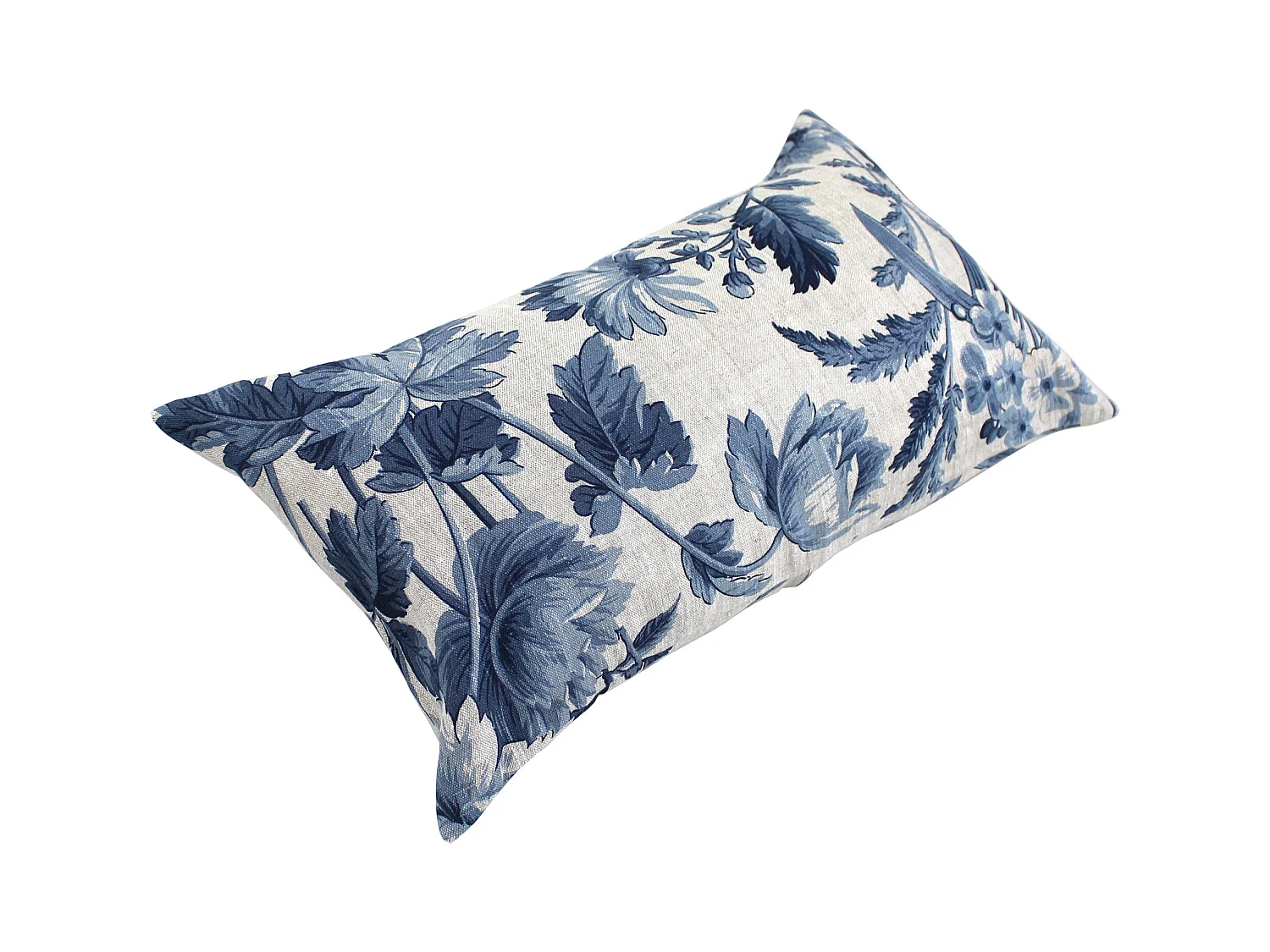 Housse de coussin 30x50 cm COSSITO Feuilles de blé 100% Lin