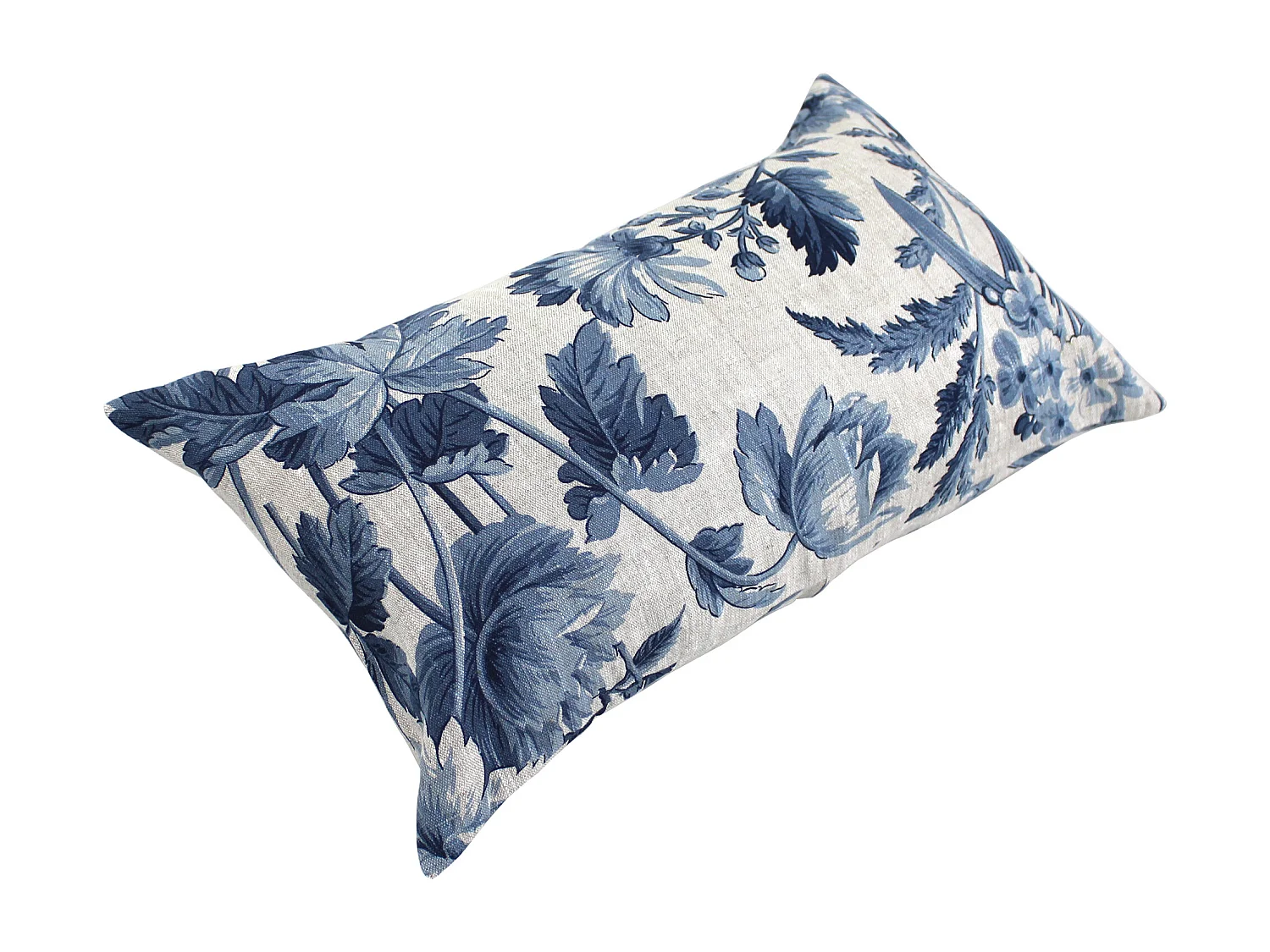 Housse de coussin 30x50 cm COSSITO Feuilles de blé 100% Lin
