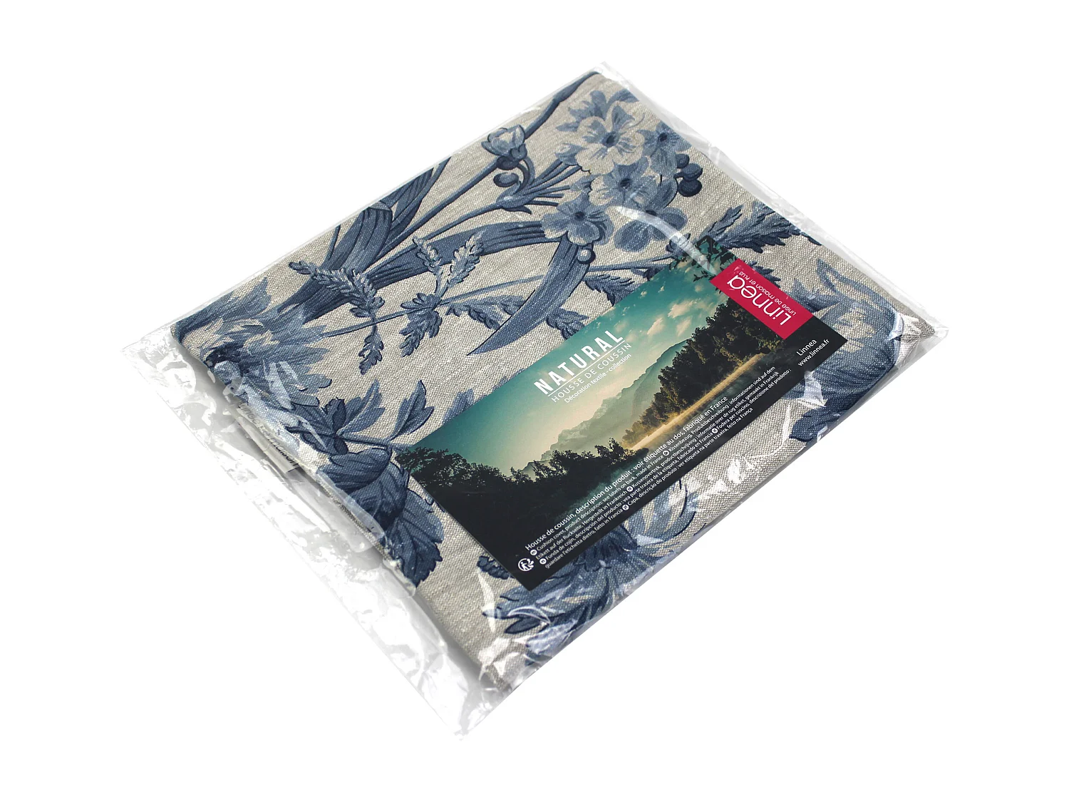 Housse de coussin 30x50 cm COSSITO Feuilles de blé 100% Lin