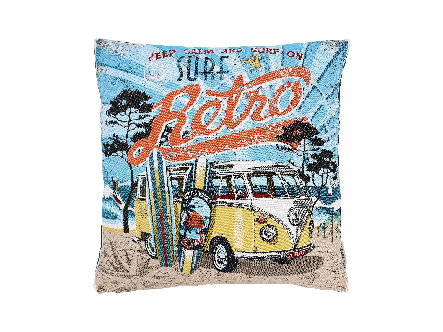 Housse de coussin 45x45 cm KOMBI Jaune
