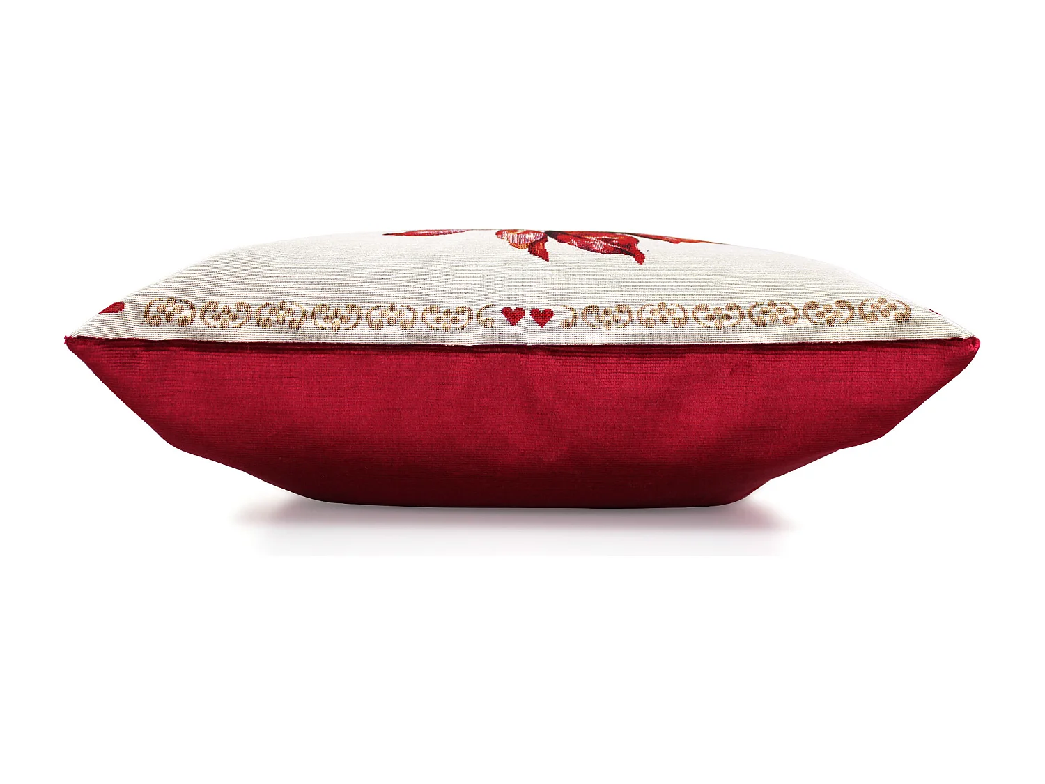 Housse de coussin 45x45 cm DARZO Poinsettia Etoile de Noël polycoton acrylique