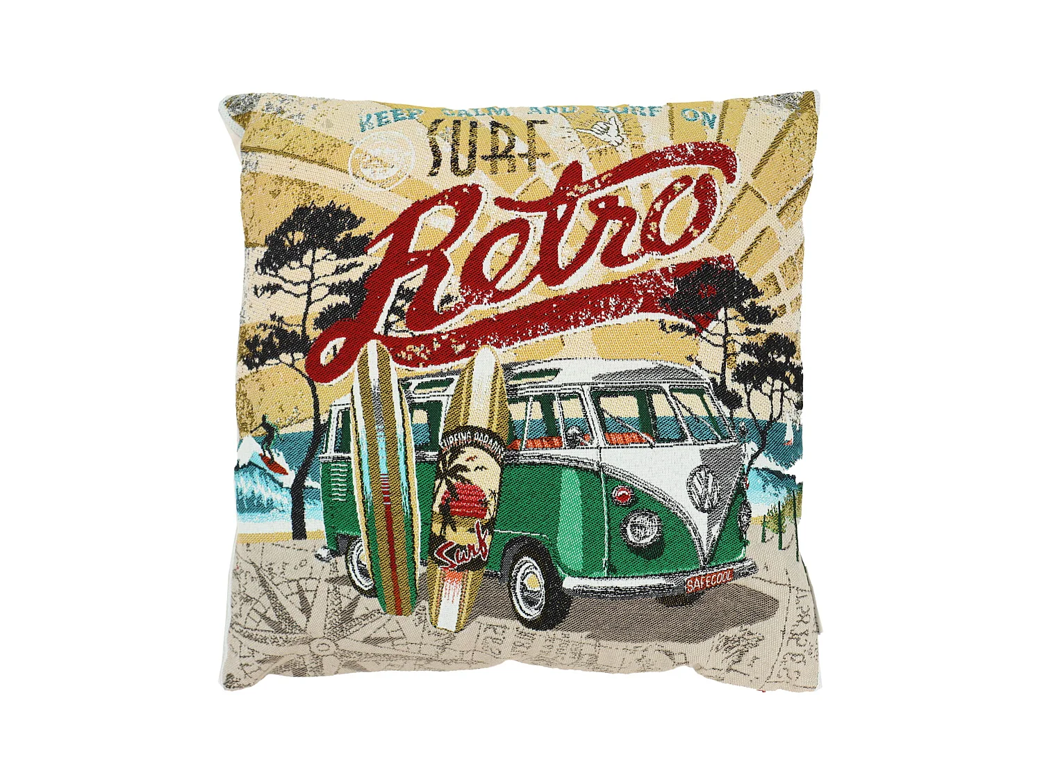 Housse de coussin 45x45 cm KOMBI Vert
