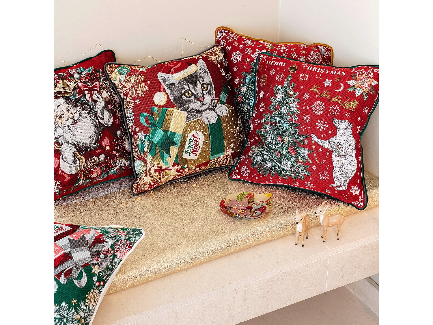 Housse de coussin 45x45 cm CLAUS Blanc