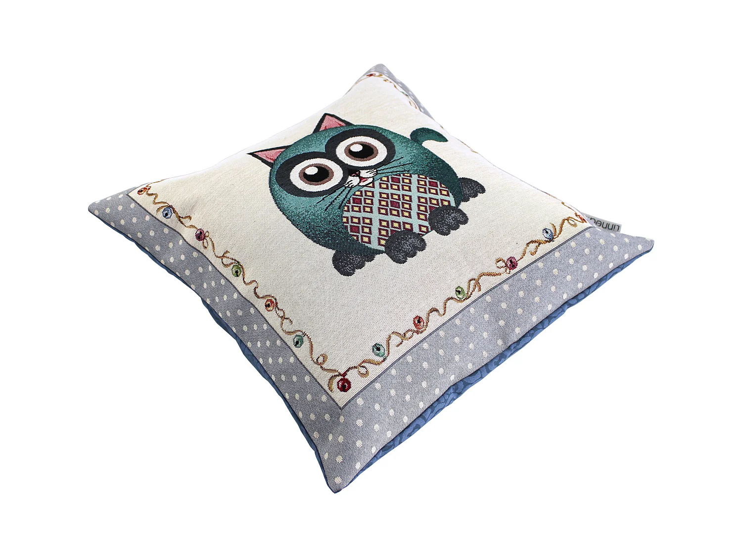 Housse de coussin 45x45 cm TASSO Chat polycoton acrylique