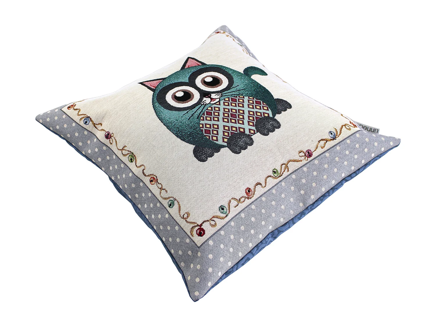 Housse de coussin 45x45 cm TASSO Chat polycoton acrylique