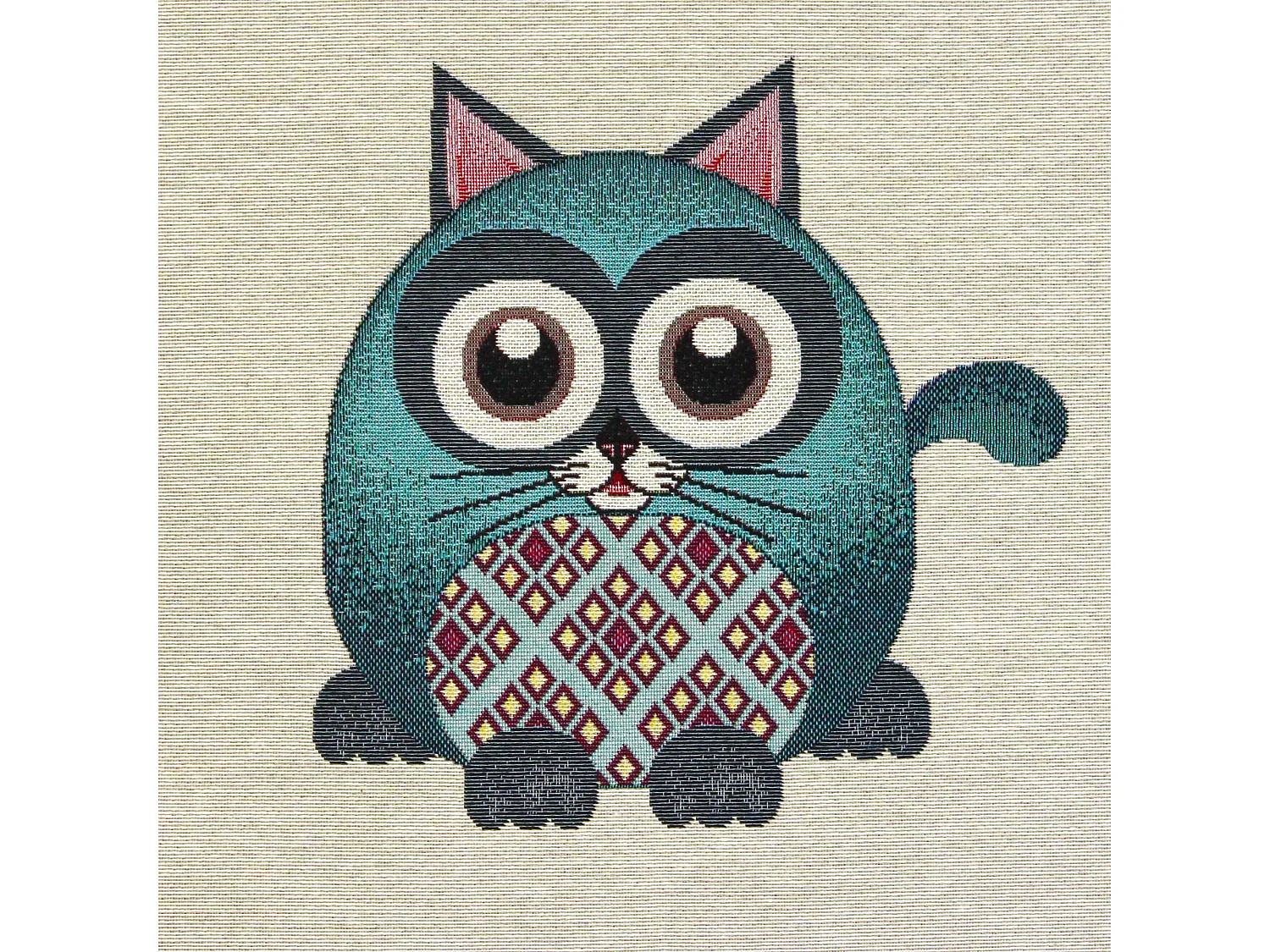 Housse de coussin 45x45 cm TASSO Chat polycoton acrylique