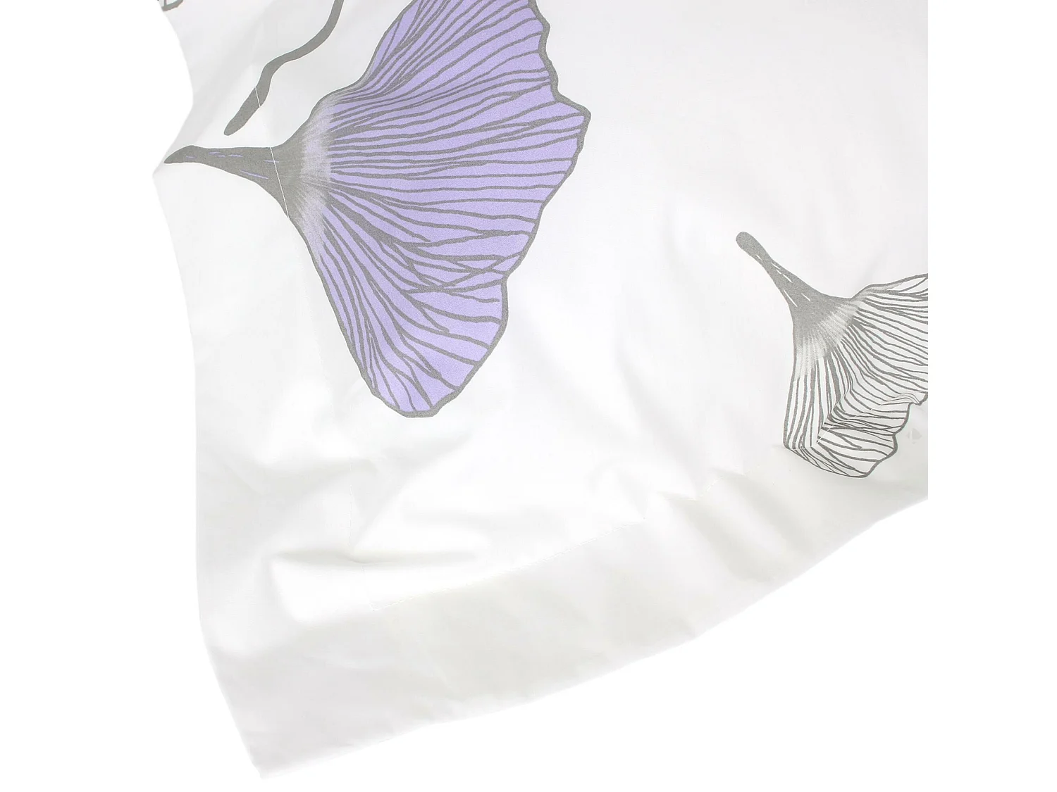 Parure de lit 240x220 cm Percale pur coton GINKGO Bleu