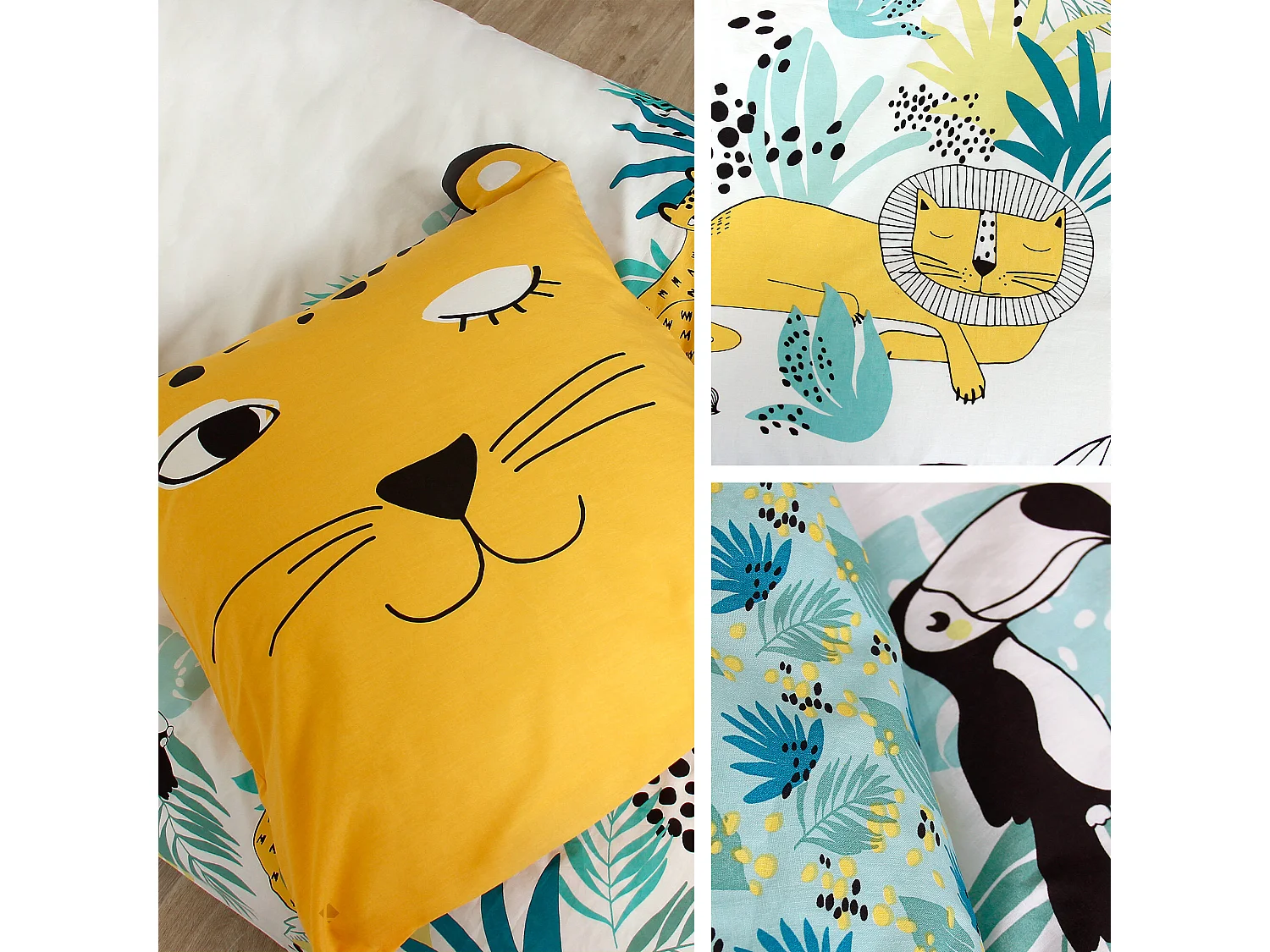 Parure de lit 140x200 cm coton biologique PALACIO Vert