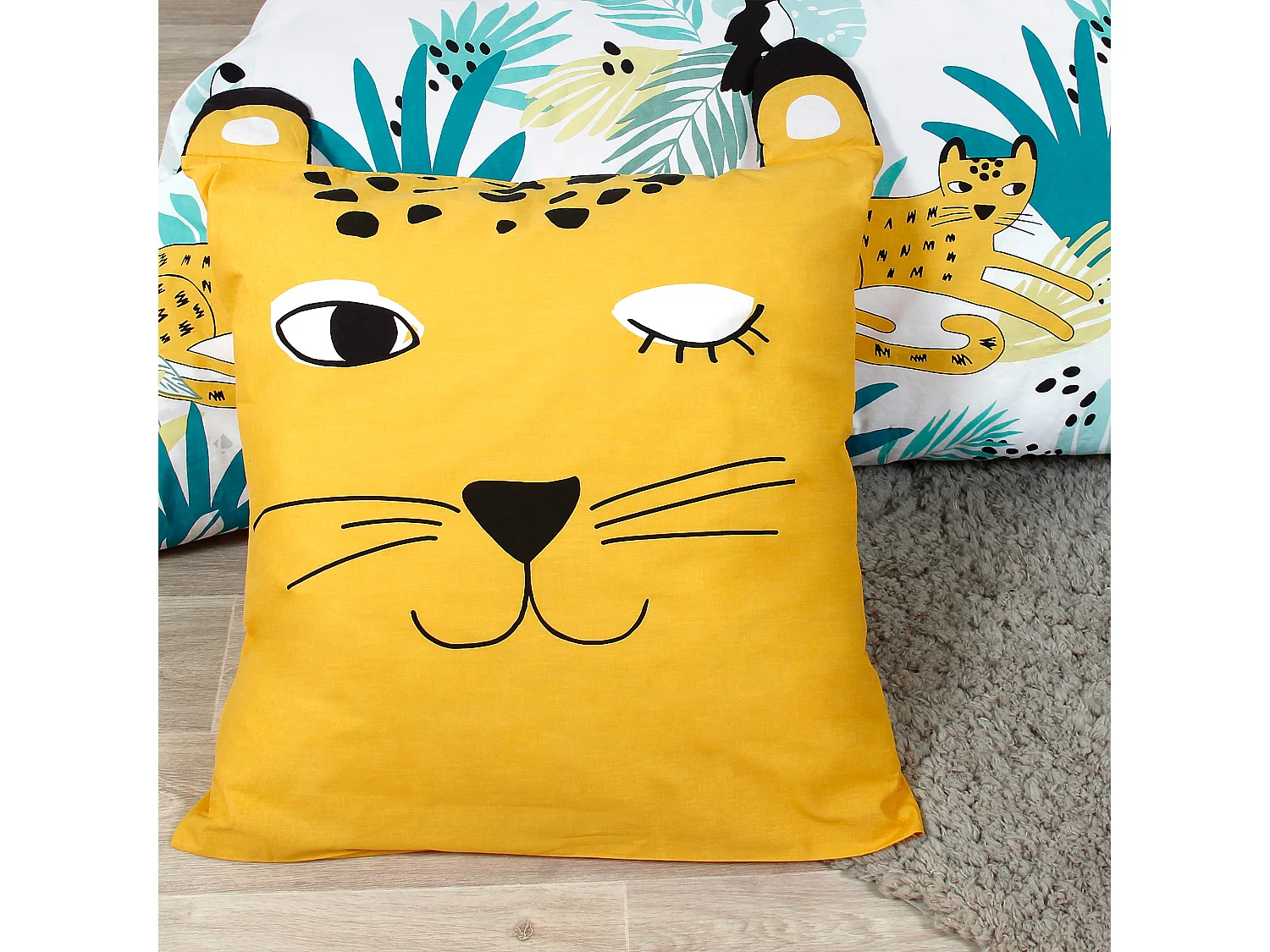 Parure de lit 140x200 cm coton biologique PALACIO Vert